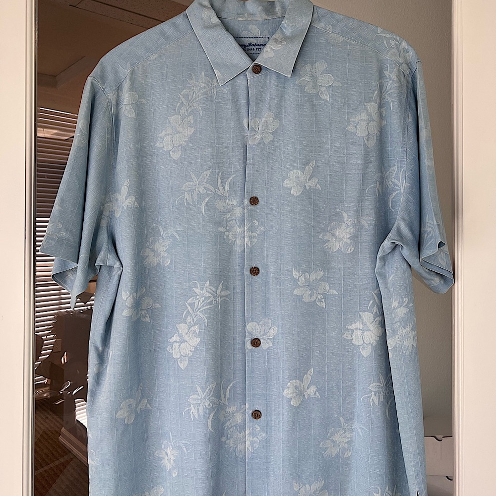 Tommy Bahama 100% Silk Shirt XL - Picture 4 of 7